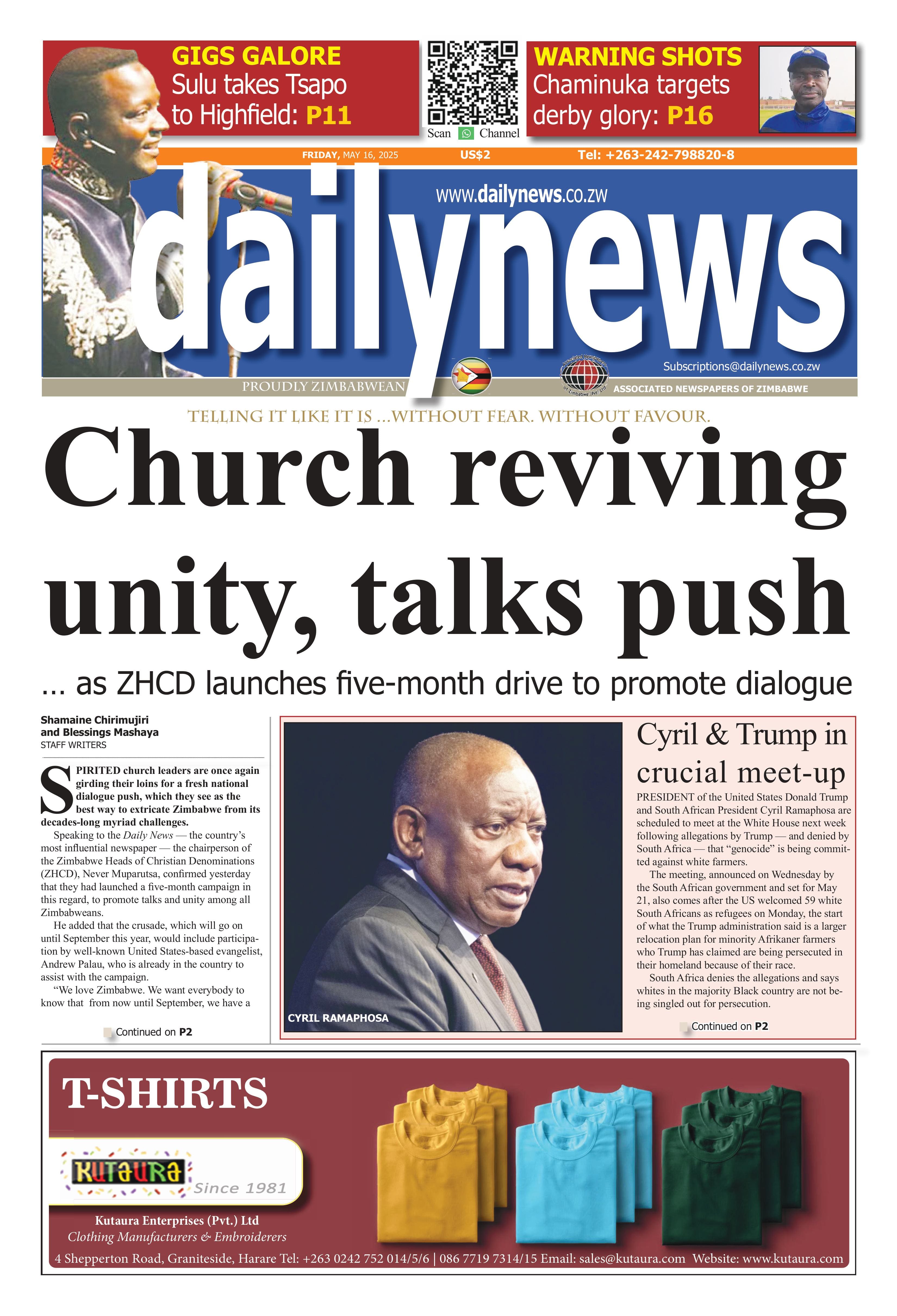 Friday 16 May 2025